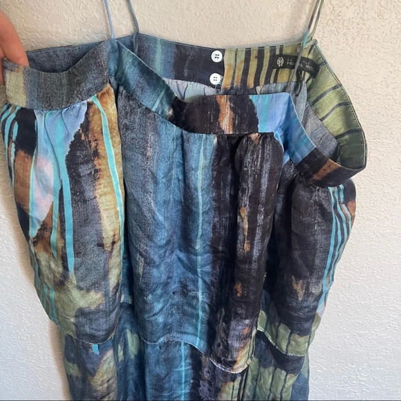 House of Harlow Silk Tiered Watercolor Dress - Picture 2 of 8